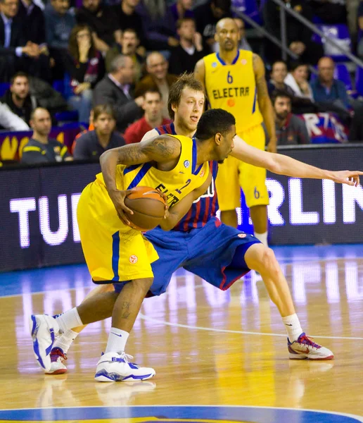 Basket match barcelona vs maccabi — Stockfoto