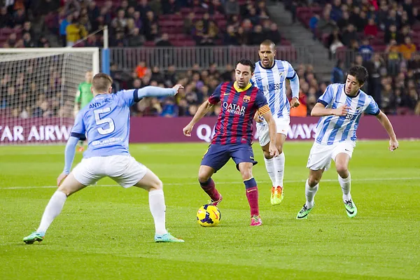 Xavi Hernandez in action — Stock Photo, Image