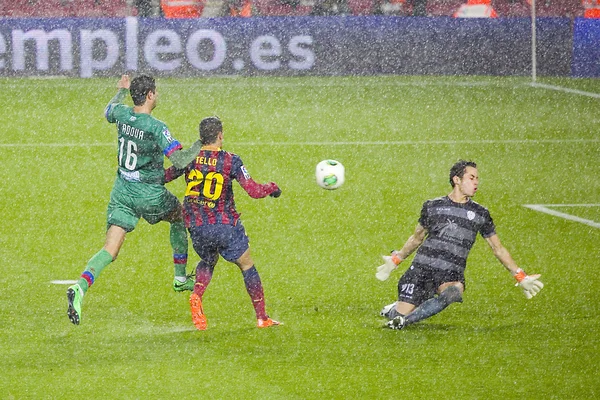 Football under rain — Stock Photo, Image