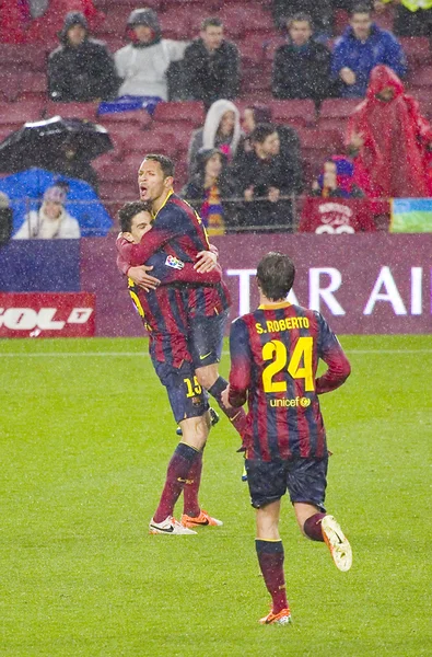 FC Barcelona celebração gol — Fotografia de Stock