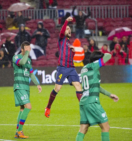 Fabregas celebrating a goal — Stock Photo, Image