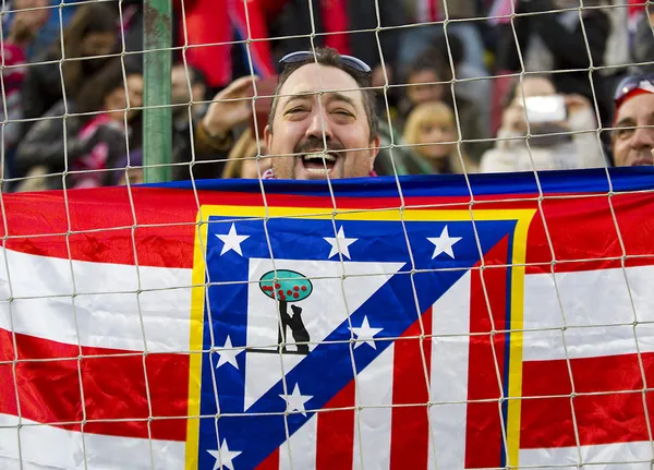 Les supporters de l'Atletico de Madrid — Photo