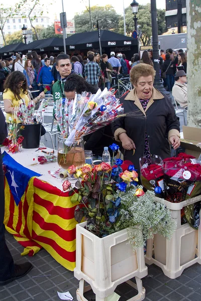 Sant jordi dag in Catalonië — Stockfoto