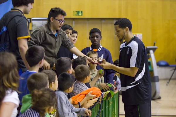 Player signing autographs — Stock Photo, Image
