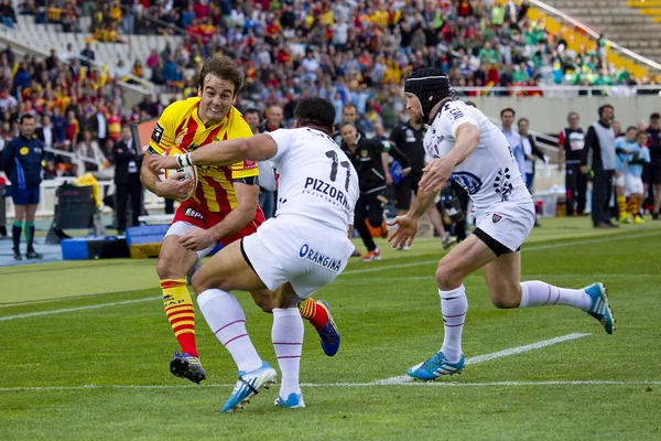 Joffrey Michel di USAP in azione — Foto Stock