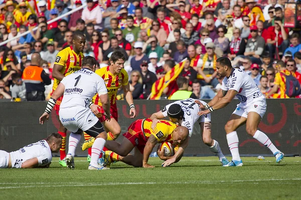 Rugby partita USAP vs Tolone — Foto Stock