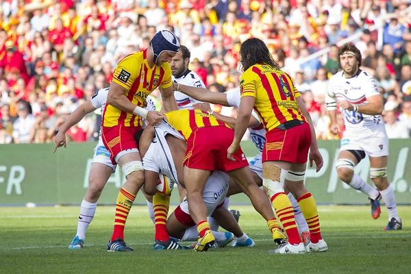 Rugby match USAP vs Toulon — Stock Photo, Image