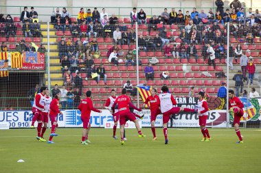 Futbol oyuncular Isınma