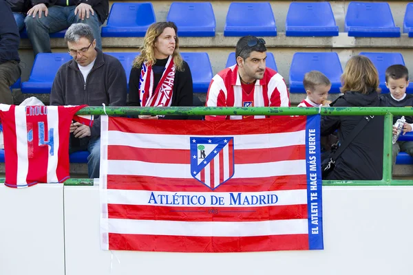 Atletico de Madrid supporters — Stock Photo, Image