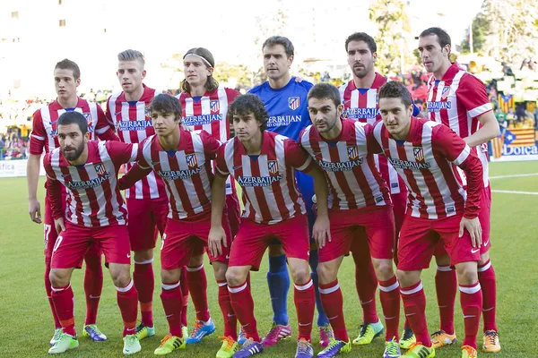 Atletico de madrid teamspelers — Stockfoto