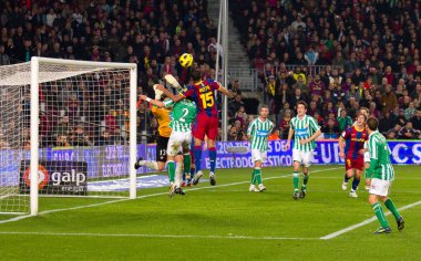soccer Spanish Cup on Nou Camp football stadium