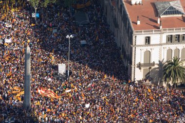 catalonia Bağımsızlık için miting