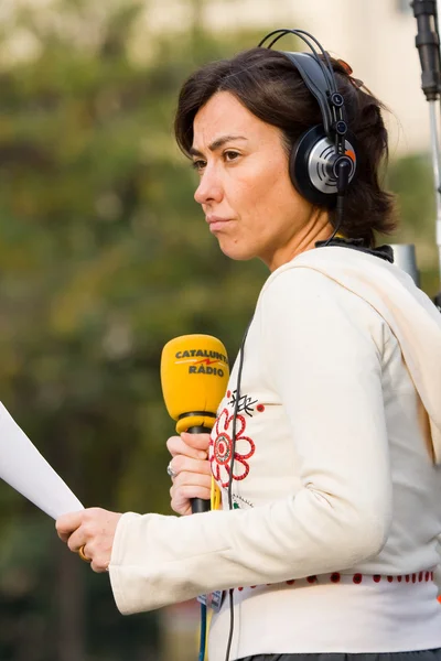 Periodista mujer — Foto de Stock