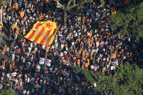 Rally van Catalonië onafhankelijkheid — Stockfoto