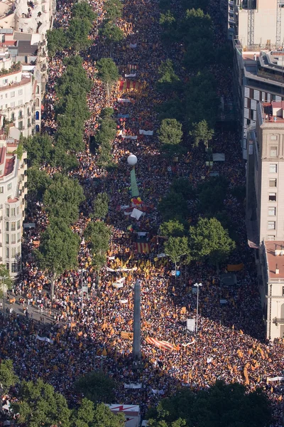 Rally for Catalonia independence — Stock Photo, Image