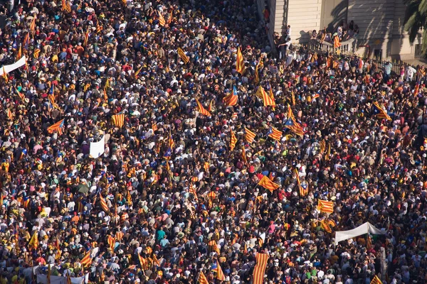 Rally för catalonia självständighet — Stockfoto