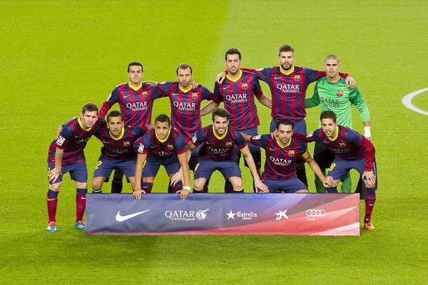 Spelare i FC barcelona — Stockfoto