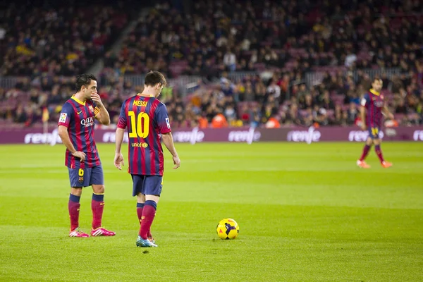 Messi and Xavi — Stock Photo, Image