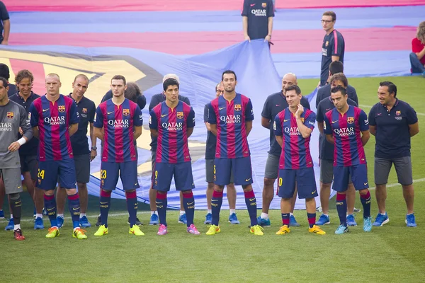 Prezentace týmu FC barcelona — Stock fotografie