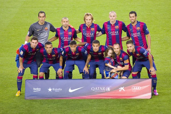 Zespół FC barcelona 2014-2015 — Zdjęcie stockowe