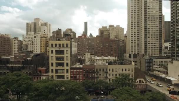 Luchtfoto van de New york city — Stockvideo