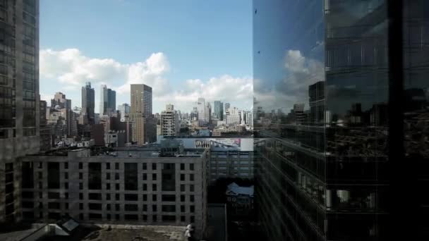 Skyline van luchtfoto — Stockvideo