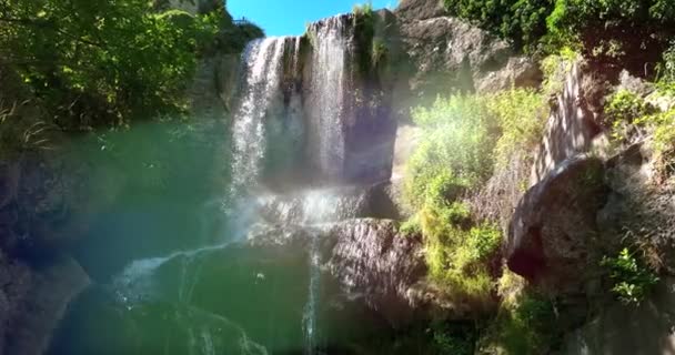 Красивий Вид Водоспад Повільному Русі — стокове відео