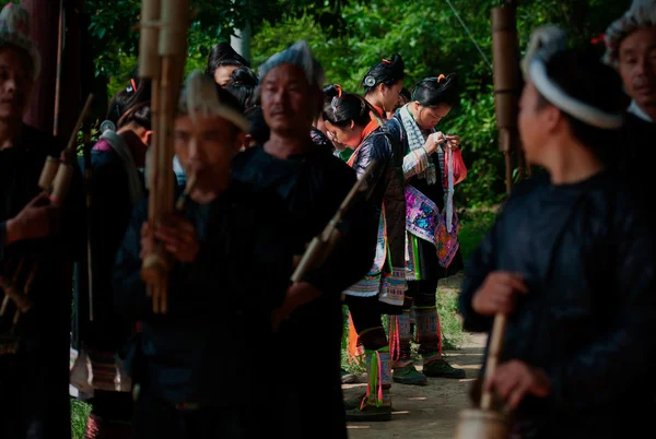 Portrait of man from Miao Nationality — Stock Photo, Image