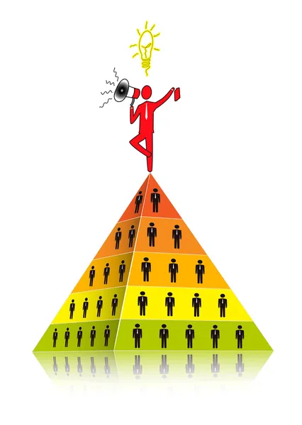 Comercialização piramidal —  Vetores de Stock