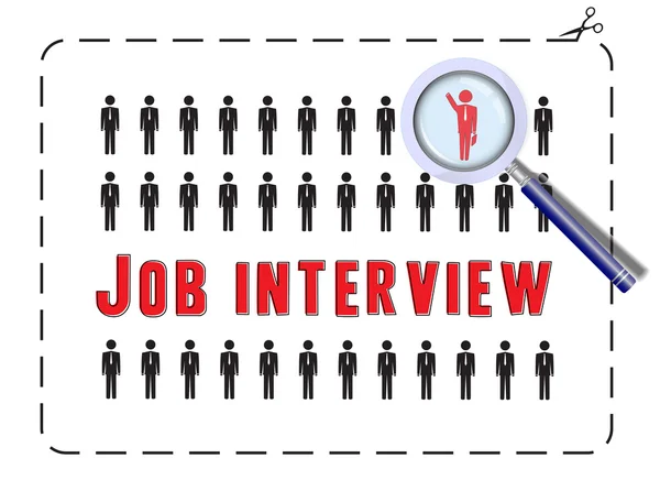 Job Interview with magnifier – stockvektor