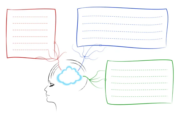 Notas de lluvia de ideas — Archivo Imágenes Vectoriales