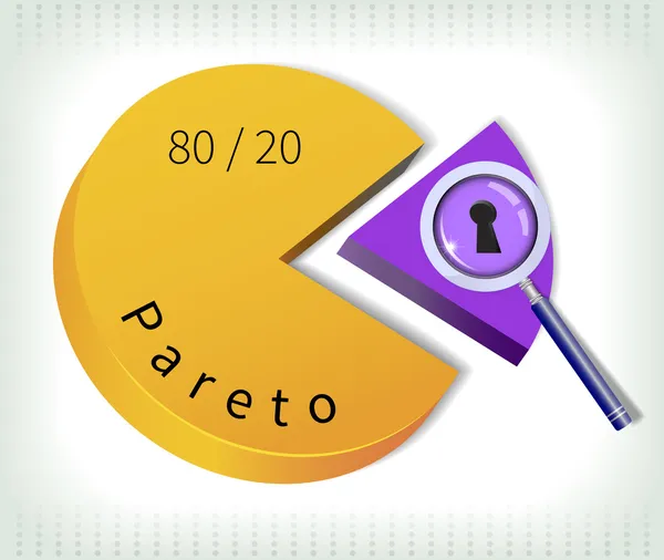 Pareto pite — Stock Vector