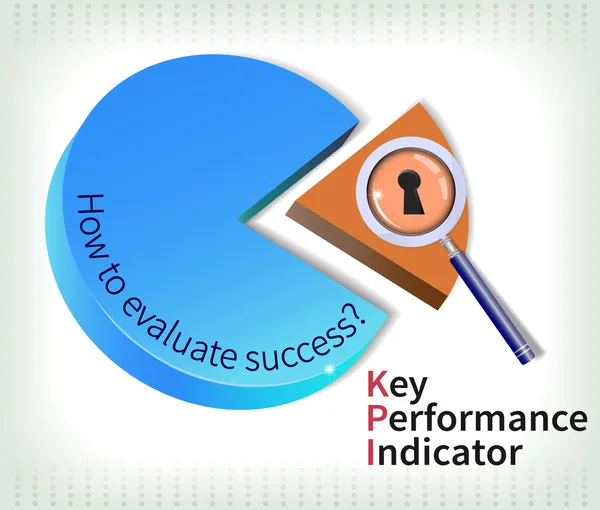 Key performance indicator pie — Stock Vector