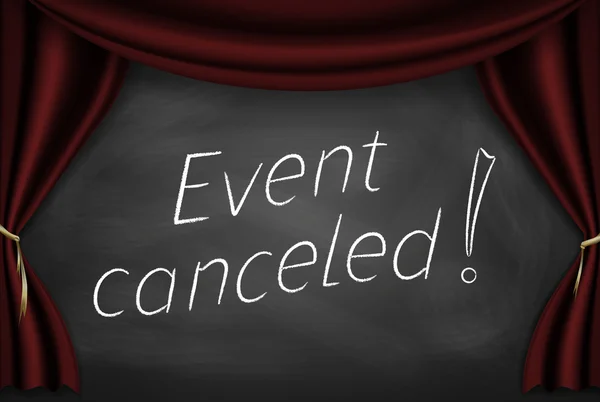 Event canceled on blackboard — Stock Photo, Image