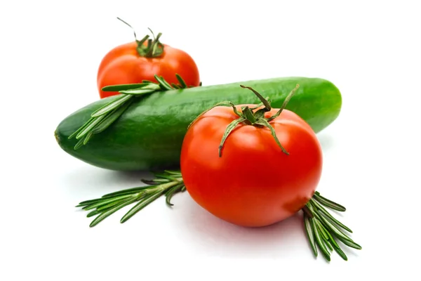 Tomates et concombre au romarin — Photo