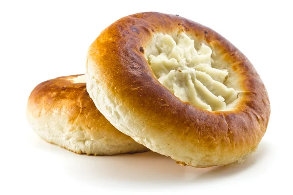 Bun with curd — Stock Photo, Image