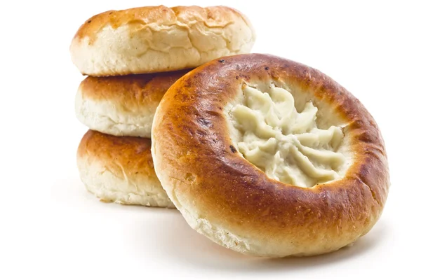 Bun with curd — Stock Photo, Image