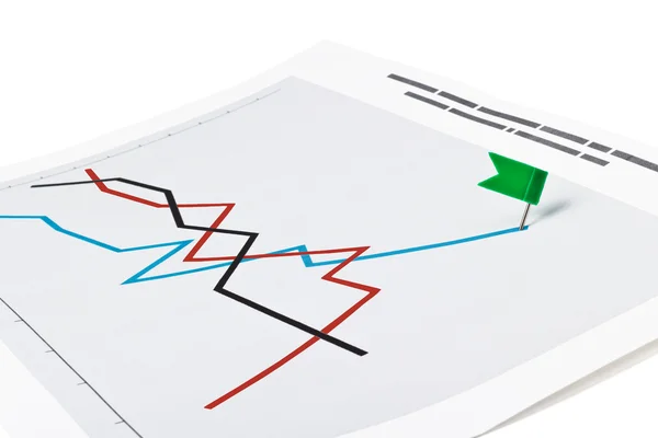 Graph with check box — Stock Photo, Image