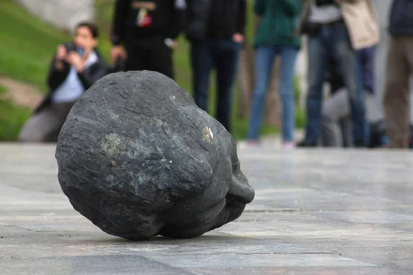 Kiev Arrasa Monumento Soviético Amistad Ucrania Rusia — Foto de Stock