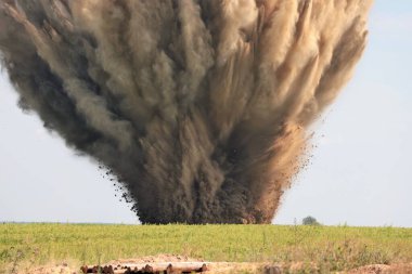 Russian Aerial Bombs And Unexploded Ordnance Disposal Near Chernihiv, Ukraine