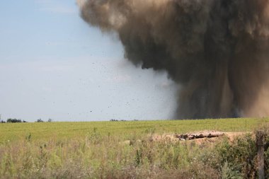 Russian Aerial Bombs And Unexploded Ordnance Disposal Near Chernihiv, Ukraine
