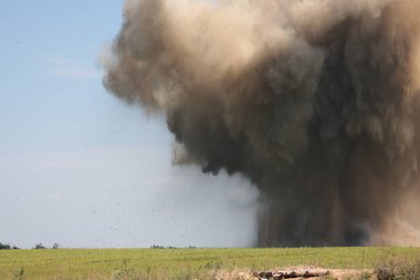 Russian Aerial Bombs And Unexploded Ordnance Disposal Near Chernihiv, Ukraine