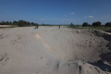 Russian Aerial Bombs And Unexploded Ordnance Disposal Near Chernihiv, Ukraine