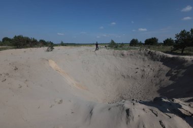 Russian Aerial Bombs And Unexploded Ordnance Disposal Near Chernihiv, Ukraine