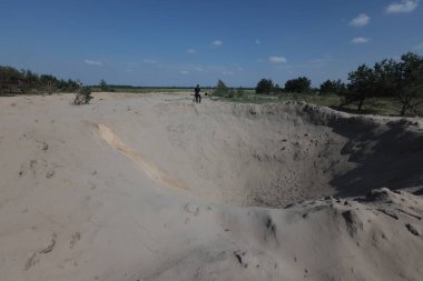 Russian Aerial Bombs And Unexploded Ordnance Disposal Near Chernihiv, Ukraine