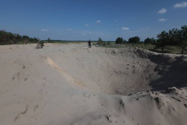 Russian Aerial Bombs And Unexploded Ordnance Disposal Near Chernihiv, Ukraine