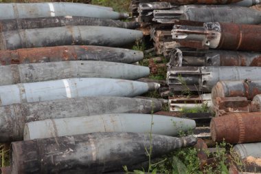 Russian Aerial Bombs And Unexploded Ordnance Disposal Near Chernihiv, Ukraine