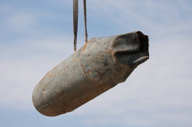 Russian Aerial Bombs And Unexploded Ordnance Disposal Near Chernihiv, Ukraine