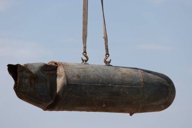 Russian Aerial Bombs And Unexploded Ordnance Disposal Near Chernihiv, Ukraine