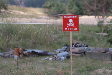 Russian Aerial Bombs And Unexploded Ordnance Disposal Near Chernihiv, Ukraine